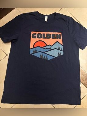 Bella Canvas “Golden” Colorado Men’s Navy Tee